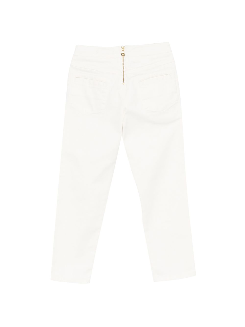 Pantaloni per bambina Balmain Kids bianchi con bottoni dorati BY6A51 Z3702 100 BALMAIN KIDS 