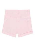 Shorts per bambina Balmain Kids rosa con bottoni color oro BY6A69 Z3702 51E BALMAIN KIDS 
