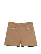 Shorts per bambina Balmain Kids marroni con bottoni color oro BY6B19 G0197 315 BALMAIN KIDS 