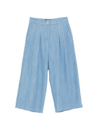 Pantaloni per bambino Balmain Kids azzurri con bottoni color oro BY6B71 P0588 653 BALMAIN KIDS 