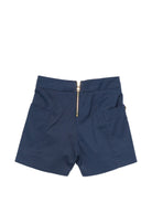 Shorts per bambina Balmain Kids blu con bottoni color oro BY6C09 G0197 620 BALMAIN KIDS 