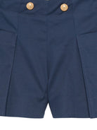 Shorts per bambina Balmain Kids blu con bottoni color oro BY6C09 G0197 620 BALMAIN KIDS 