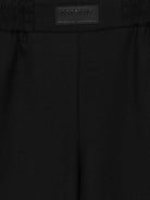 Pantaloni per bambino Balmain Kids neri con toppa con logo in vita BY6P80 I0196 930 BALMAIN KIDS 