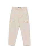 Pantaloni cargo per bambino Balmain Kids beige con bottoni color oro BY6R00 G0197 107 BALMAIN KIDS 