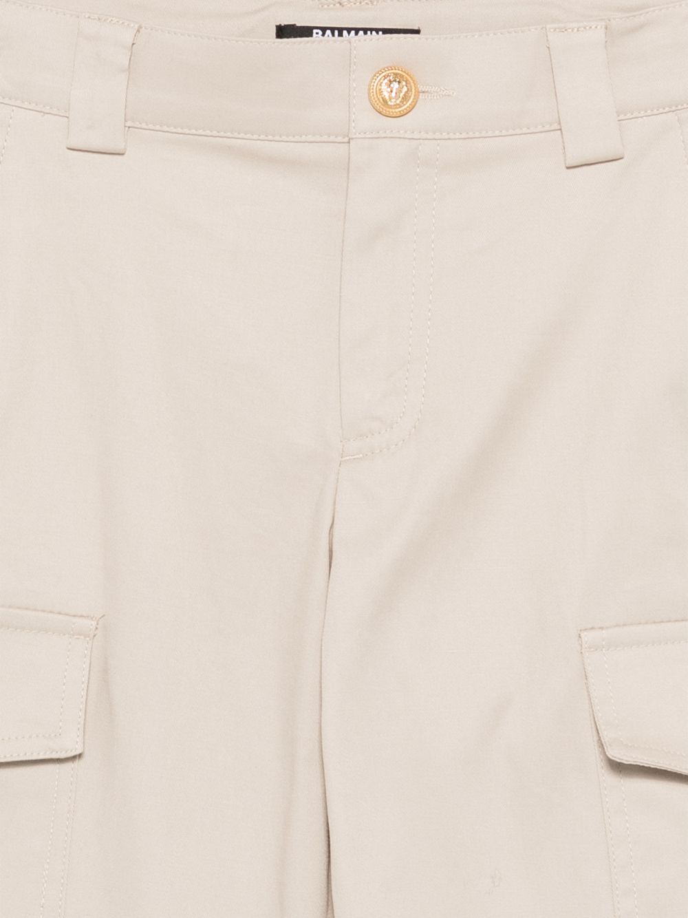 Pantaloni cargo per bambino Balmain Kids beige con bottoni color oro BY6R00 G0197 107 BALMAIN KIDS 