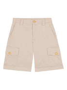 Bermuda per bambino Balmain Kids beige con bottoni color oro BY6R19 G0197 107 BALMAIN KIDS 