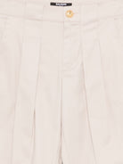 Pantaloni per bambino Balmain Kids beige con pieghe anteriori BY6R20 G0197 107 BALMAIN KIDS 