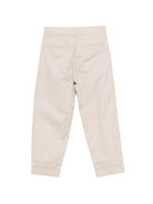 Pantaloni per bambino Balmain Kids beige con pieghe anteriori BY6R20 G0197 107 BALMAIN KIDS 