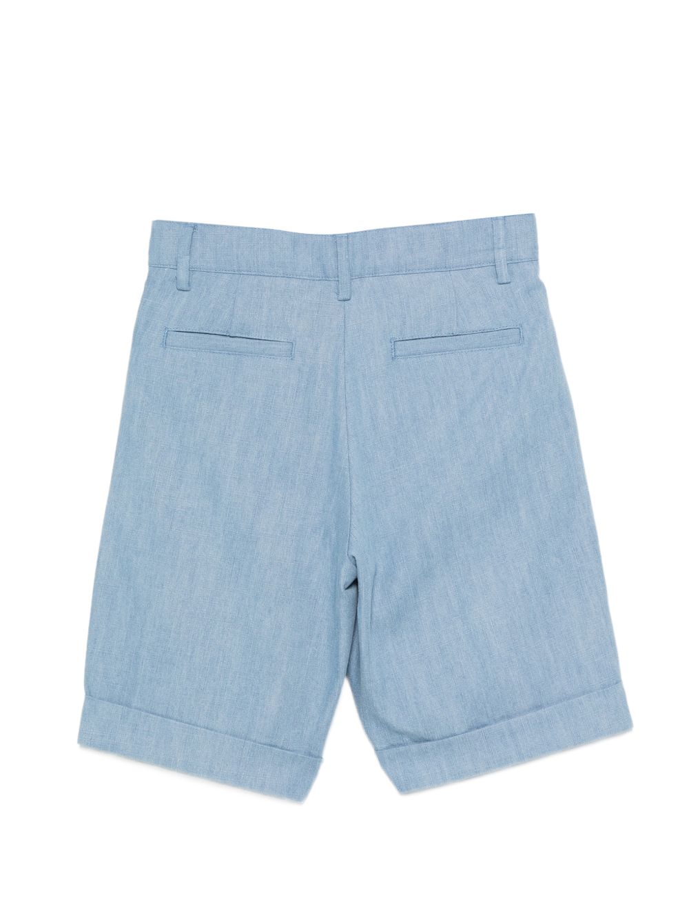 Shorts per bambino Balmain Kids azzurri con bottone color oro BY6R69 P0588 653 BALMAIN KIDS 