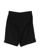 Shorts per bambina Balmain Kids neri con bottone dorato BY6R99 I0196 930OR BALMAIN KIDS 