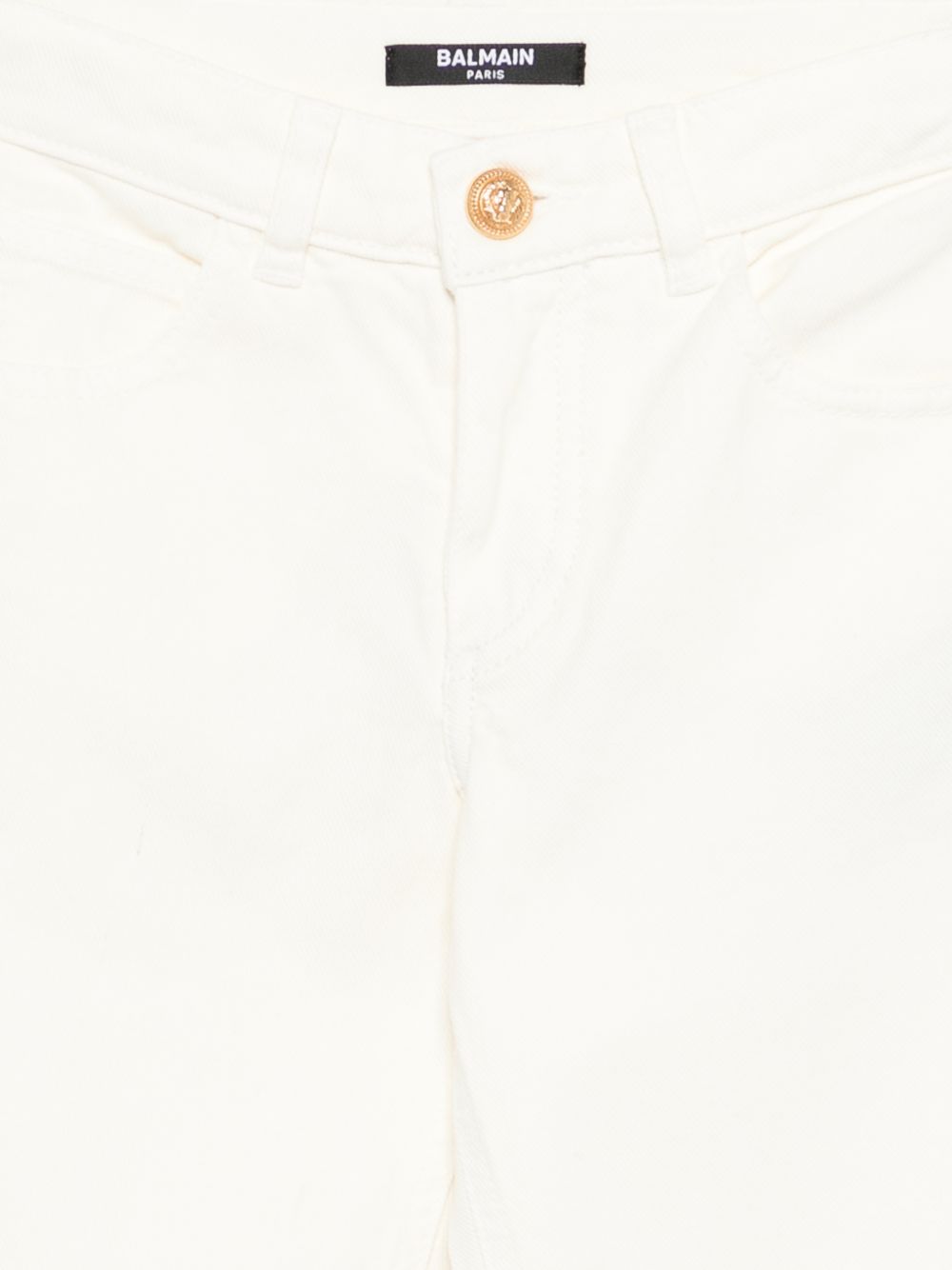 Jeans da bambino Balmain Kids bianco con decorazione BY6V0T Z3702 102 BALMAIN KIDS 