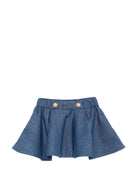 Gonna per neonata Balmain Kids blu con bottoni color oro BY7001 P0588 625 BALMAIN KIDS 