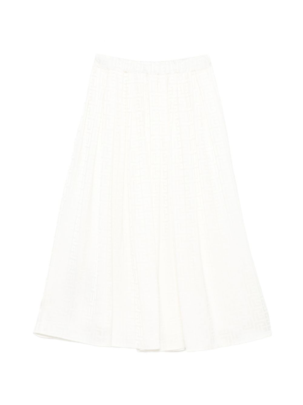 Gonna per bambina Balmain Kids bianca con stampa monogramma all-over BY7A60 S0192 102 BALMAIN KIDS 