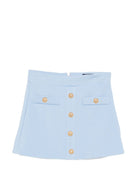 Gonna per bambina Balmain Kids azzurra con dettagli bottoni BY7A71 J0371 652 BALMAIN KIDS 