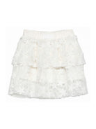 Gonna per bambina Balmain Kids bianca con dettagli floreali all-over BY7A91 U0263 100 BALMAIN KIDS 