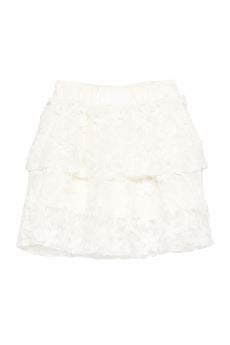 Gonna per bambina Balmain Kids bianca con dettagli floreali all-over BY7A91 U0263 100 BALMAIN KIDS 