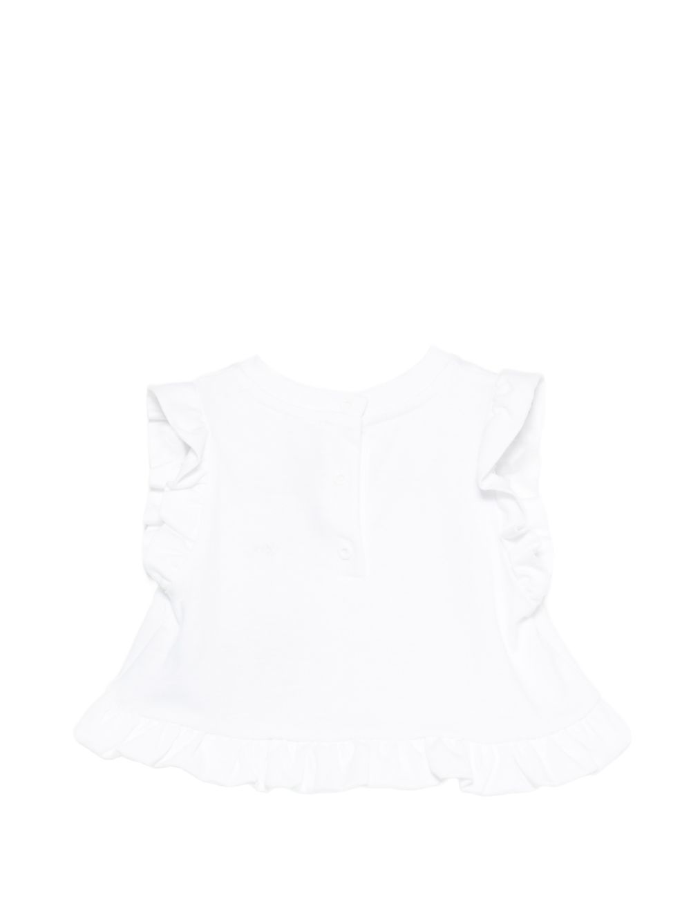 Top da neonata Balmain Kids bianco con ruches BY8032 Z3672 100RS BALMAIN KIDS 