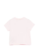 T-shirt per neonata Balmain Kids rosa con dettaglio bottoni oro BY8091 Z3672 51EBC BALMAIN KIDS 