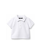 Polo per neonato Balmain Kids bianca con colletto BY8621 Z3658 100 BALMAIN KIDS 