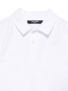 Polo per neonato Balmain Kids bianca con colletto BY8621 Z3658 100 BALMAIN KIDS 