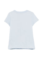 T-shirt da bambina Balmain Kids azzurro azzurra con bottoni BY8A01 Z3672 685OR BALMAIN KIDS 