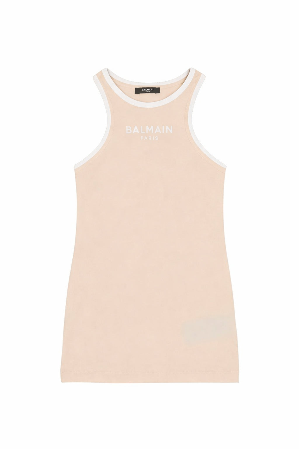 T-shirt per bambina Balmain Kids beige con logo stampato sul davanti BY8A12 Z3277 107BC BALMAIN KIDS 