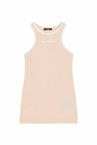 T-shirt per bambina Balmain Kids beige con logo stampato sul davanti BY8A12 Z3277 107BC BALMAIN KIDS 