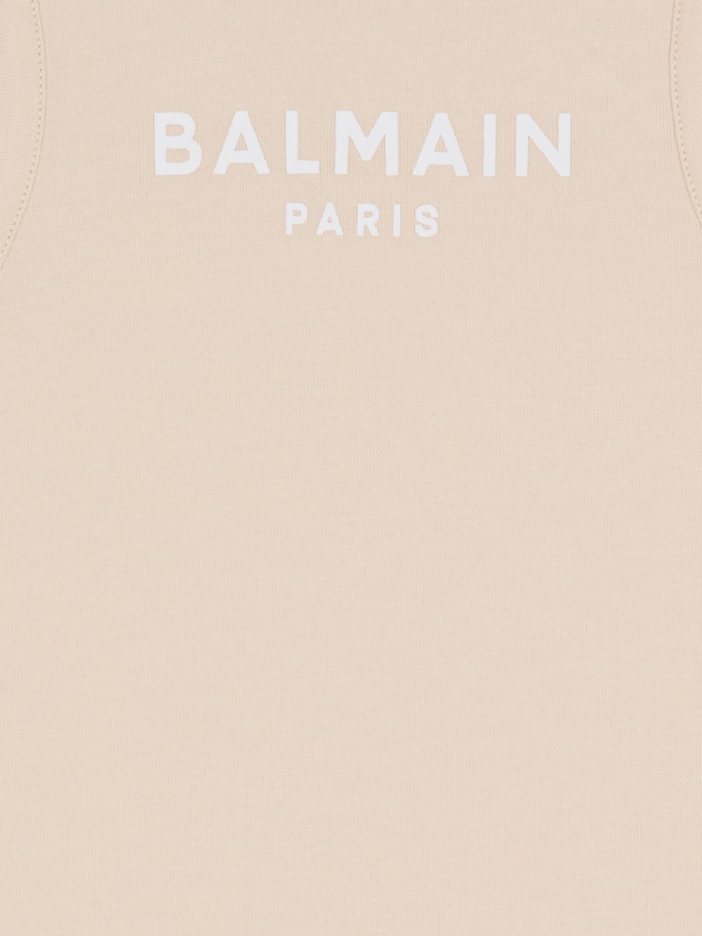 T-shirt per bambina Balmain Kids beige con logo stampato sul davanti BY8A12 Z3277 107BC BALMAIN KIDS 