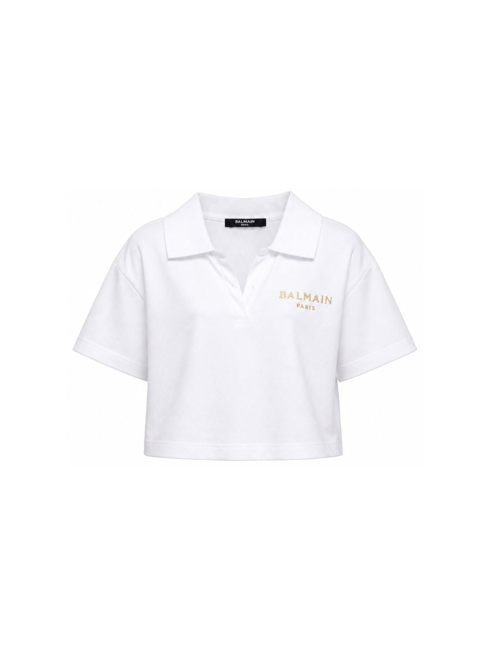 T-shirt per bambina Balmain Kids bianca con design crop BY8B31 Z3658 100BC BALMAIN KIDS 