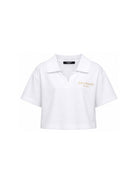 T-shirt per bambina Balmain Kids bianca con design crop BY8B31 Z3658 100BC BALMAIN KIDS 