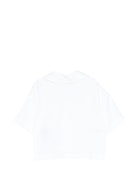 T-shirt per bambina Balmain Kids bianca con design crop BY8B31 Z3658 100BC BALMAIN KIDS 