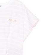 T-shirt da bambina Balmain Kids rosa con motivo a righe BY8B61 Z3657 51EBC BALMAIN KIDS 