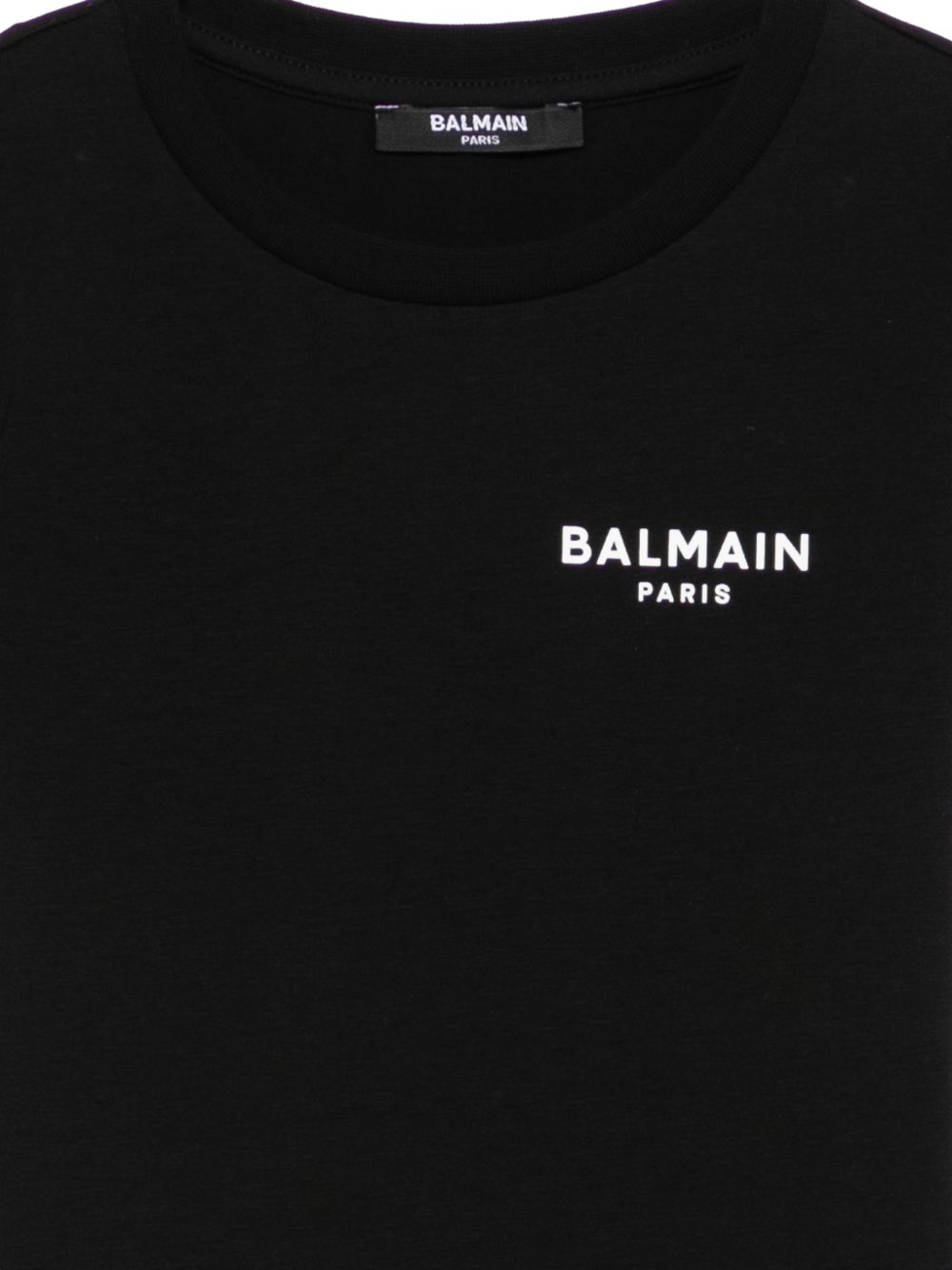 T-shirt per bambina Balmain Kids nera con logo sul davanti BY8C61 Z3277 930BC BALMAIN KIDS 
