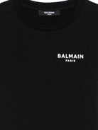 T-shirt per bambina Balmain Kids nera con logo sul davanti BY8C61 Z3277 930BC BALMAIN KIDS 