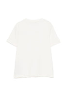 T-shirt per bambina Balmain Kids bianca con bottoni color oro sul davanti BY8P01 Z3672 102BC BALMAIN KIDS 