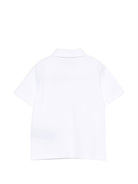 Polo per bambino Balmain Kids bianca con dettaglio sul petto BY8Q01 Z3658 100NE BALMAIN KIDS 