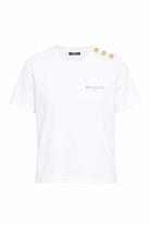 T-shirt per bambino Balmain Kids bianca con logo sul davanti BY8Q21 Z3672 100NE BALMAIN KIDS 