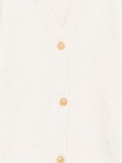 Cardigan per bambino Balmain Kids bianco con bottoni color oro BY9P30 Z2164 102 BALMAIN KIDS 