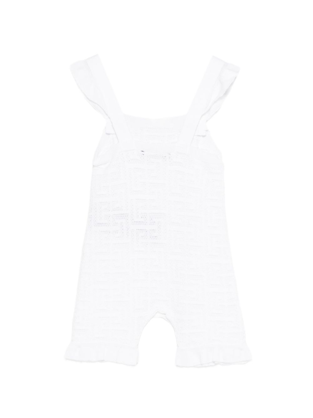Salopette per neonata Balmain Kids bianca con ruches BYA052 X0018 100 BALMAIN KIDS 
