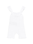 Salopette per neonata Balmain Kids bianca con ruches BYA052 X0018 100 BALMAIN KIDS 