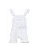 Salopette per neonata Balmain Kids bianca con ruches BYA052 X0018 100 BALMAIN KIDS 