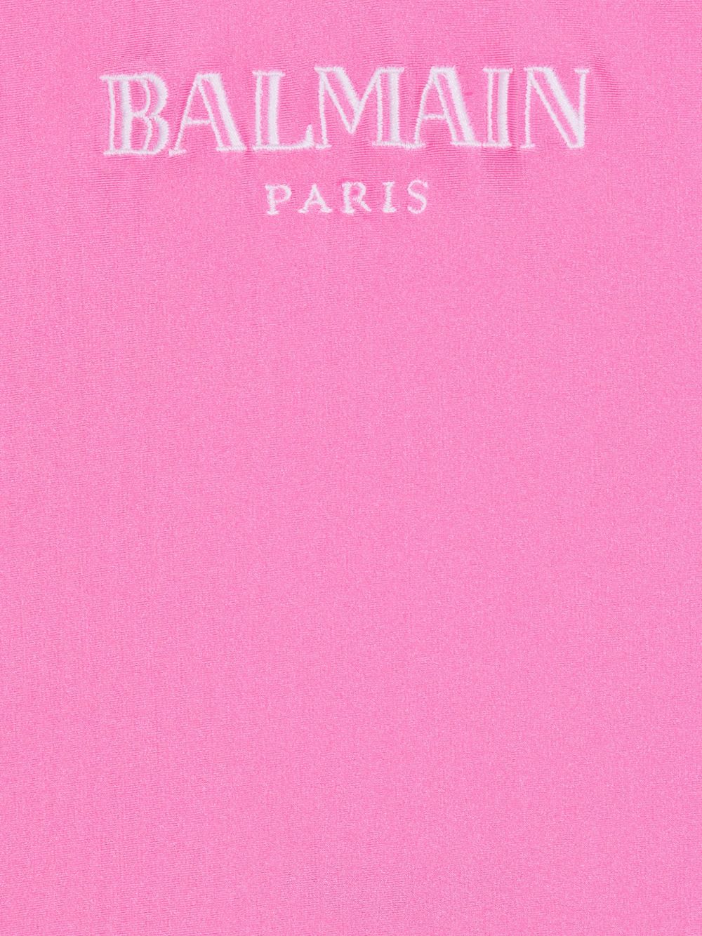 Costume da bagno per bambina Balmain Kids rosa con stampa logo BYCA09 Z0005 552BC BALMAIN KIDS 