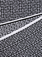 Telo mare per bambini Balmain Kids bianco e nero con stampa geometrica all-over BYCP40 Z2228 100NE BALMAIN KIDS 