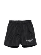 Costume da bagno per bambino Balmain Kids nero con logo sul davanti BYCP59 Z3781 930BC BALMAIN KIDS 
