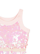 Abito smanicato per bambina Billieblush rosa con paillettes U21819 111 BILLIEBLUSH KIDS 