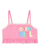 Bikini per bambina Billieblush rosa con stampa grafica U22157 499 BILLIEBLUSH KIDS 