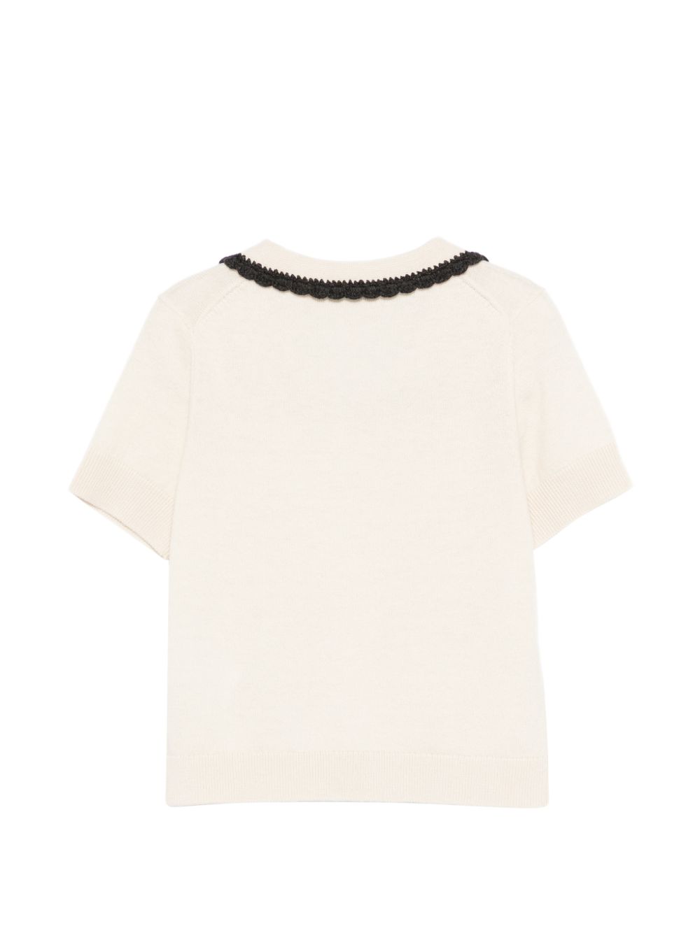 T-shirt per bambina Bonpoint beige con ricamo ciliegie S06GJUK00006 103 BONPOINT KIDS 