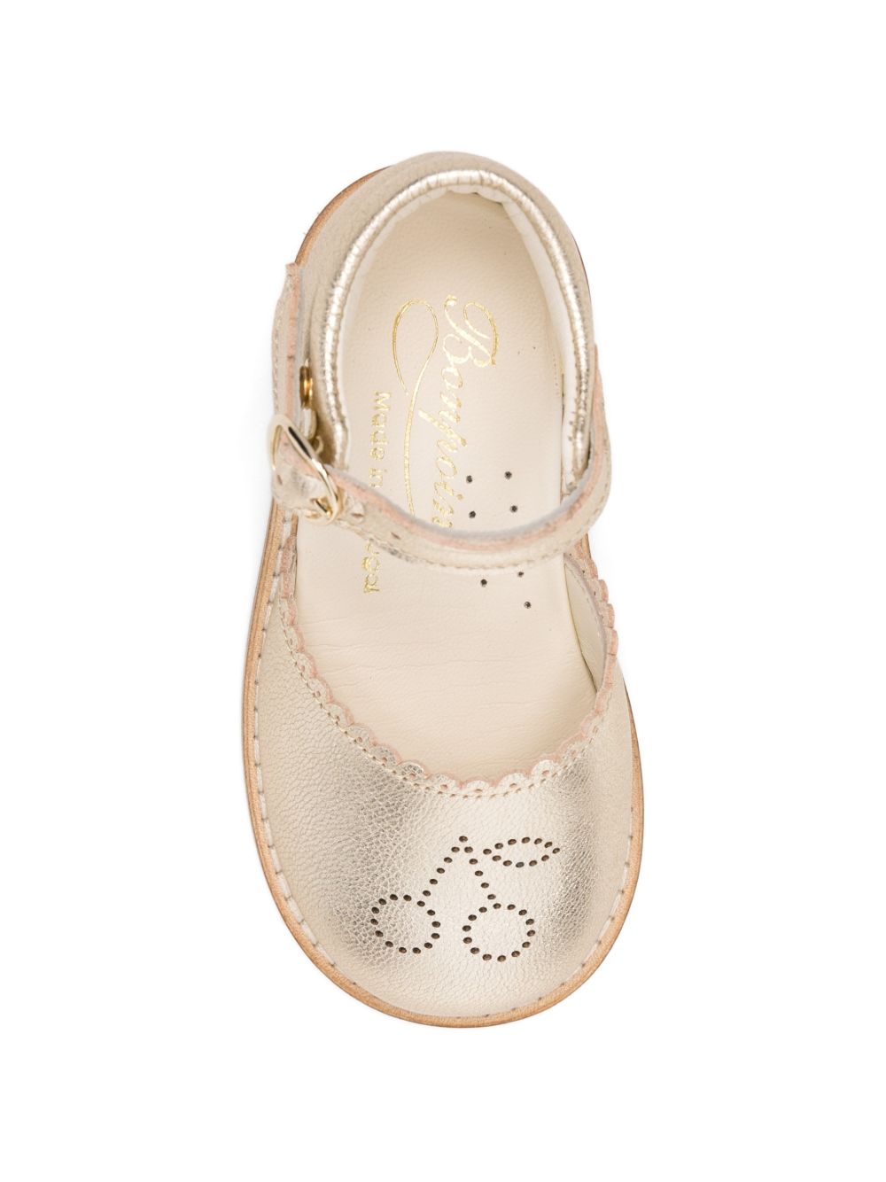 Sandali per bambina Bonpoint oro con cinturino alla caviglia S06XSOL00002 032 BONPOINT KIDS 