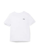 T-shirt da bambino Boss Kids bianca con stampa con logo J25P23 10P BOSS KIDS 