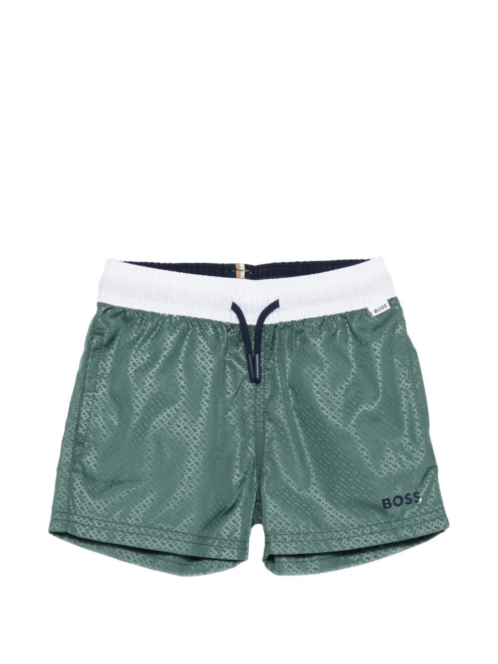 Costume per neonato Boss Kids verde con dettaglio logo J52838 68C BOSS KIDS 